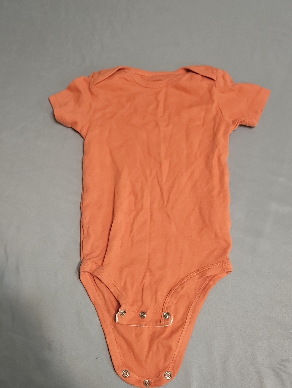 Baby Orange Short-Sleeve One-Piece Bodysuit